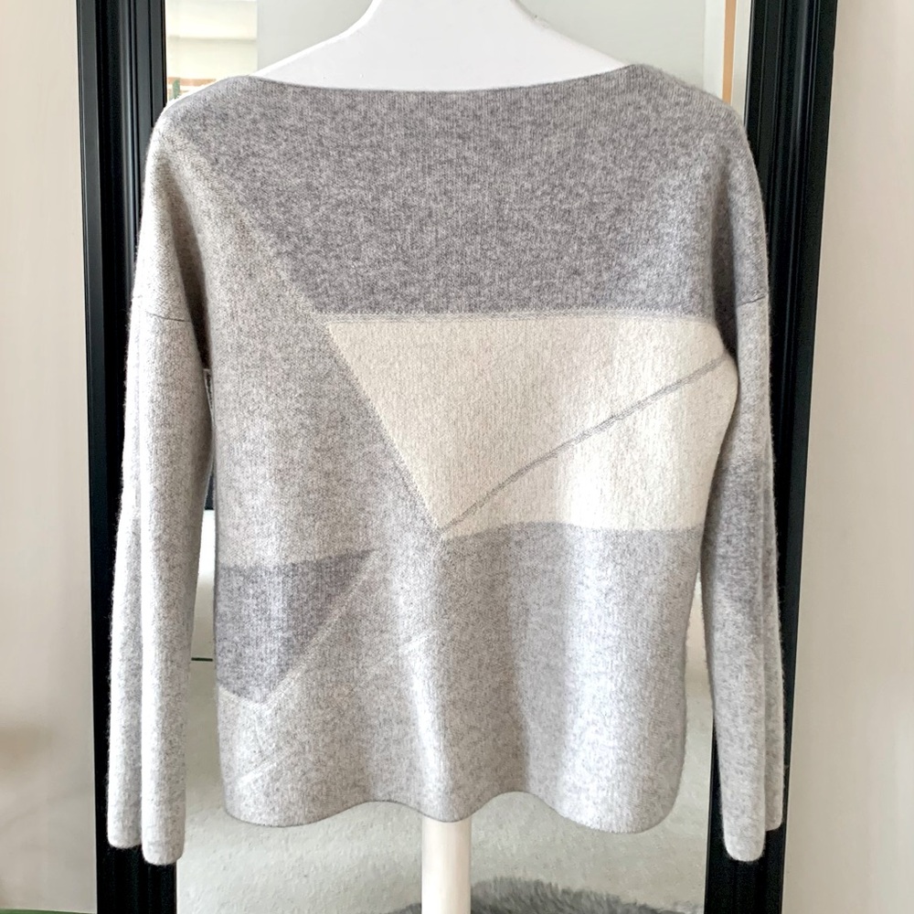 VINCE Abstract Cashmere Wool Blend Sweater